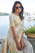 Load image into Gallery viewer, Glowing Beige Kanjivaram Silk Saree With Preferable Blouse Piece Bvipul