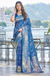 Load image into Gallery viewer, Beautiful Blue Kanjivaram Silk Saree With Entrancing Blouse Piece Bvipul