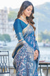 Load image into Gallery viewer, Beautiful Blue Kanjivaram Silk Saree With Entrancing Blouse Piece Bvipul