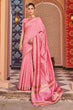 Load image into Gallery viewer, Forbearance Baby Pink Linen Cotton Silk Saree With Lassitude Blouse Piece Bvipul