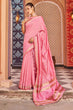 Load image into Gallery viewer, Forbearance Baby Pink Linen Cotton Silk Saree With Lassitude Blouse Piece Bvipul