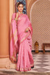 Load image into Gallery viewer, Forbearance Baby Pink Linen Cotton Silk Saree With Lassitude Blouse Piece Bvipul