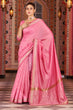 Load image into Gallery viewer, Sempiternal Pink Linen Cotton Silk Saree With Denouement Blouse Piece Bvipul