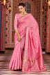 Load image into Gallery viewer, Sempiternal Pink Linen Cotton Silk Saree With Denouement Blouse Piece Bvipul