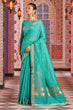 Load image into Gallery viewer, Engaging Rama Linen Cotton Silk Saree With Lagniappe Blouse Piece Bvipul