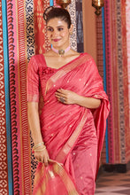 Load image into Gallery viewer, Splendiferous Red Linen Cotton Silk Saree With Amiable Blouse Piece Bvipul