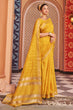 Load image into Gallery viewer, Fantabulous Yellow Linen Cotton Silk Saree With Luxuriant Blouse Piece Bvipul