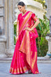 Load image into Gallery viewer, Appealing Dark Pink Kanjivaram Silk Saree With Ideal Blouse Piece Bvipul