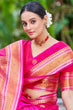 Load image into Gallery viewer, Appealing Dark Pink Kanjivaram Silk Saree With Ideal Blouse Piece Bvipul