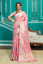 Load image into Gallery viewer, Glittering Baby Pink Organza Silk Saree With Radiant Blouse Piece Bvipul