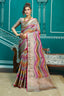 Elaborate Lavendor Organza Silk Saree With Tremendous Blouse Piece Bvipul