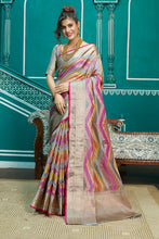 Load image into Gallery viewer, Elaborate Lavendor Organza Silk Saree With Tremendous Blouse Piece Bvipul