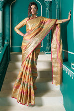 Load image into Gallery viewer, Prodigal Mustard Organza Silk Saree With Blissful Blouse Piece Bvipul