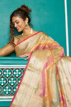 Load image into Gallery viewer, Prodigal Mustard Organza Silk Saree With Blissful Blouse Piece Bvipul