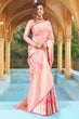 Load image into Gallery viewer, Magnificat  Pink Organza Silk Saree With Delightful Blouse Piece Bvipul