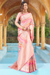 Load image into Gallery viewer, Magnificat  Pink Organza Silk Saree With Delightful Blouse Piece Bvipul