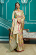 Load image into Gallery viewer, Splendorous Pista Organza Silk Saree With Inspiring Blouse Piece Bvipul