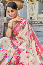 Load image into Gallery viewer, Trendy Beige Pashmina saree With Classy Blouse Piece Bvipul