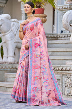 Load image into Gallery viewer, Innovative Pink Pashmina saree With Sophisticated Blouse Piece Bvipul