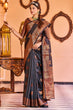 Load image into Gallery viewer, Admirable Black Soft Banarasi Silk Saree With Adorable Blouse Piece Bvipul