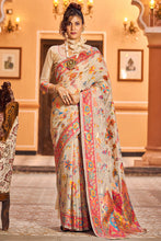 Load image into Gallery viewer, Elegant Beige Linen Silk Saree With Surpassing Blouse Piece Bvipul
