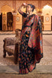 Load image into Gallery viewer, Amazing Black Linen Silk Saree With Trendy Blouse Piece Bvipul