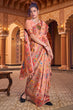 Load image into Gallery viewer, Impressive Peach Linen Silk Saree With Groovy Blouse Piece Bvipul