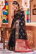 Load image into Gallery viewer, Flameboyant Black Soft Banarasi Silk Saree With Desirable Blouse Piece Bvipul