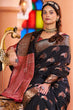 Load image into Gallery viewer, Flameboyant Black Soft Banarasi Silk Saree With Desirable Blouse Piece Bvipul