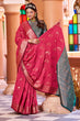 Load image into Gallery viewer, Most Stunning Dark Pink Soft Banarasi Silk Saree With Twirling Blouse Piece Bvipul