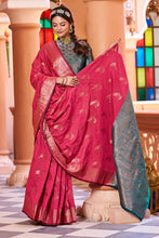 Load image into Gallery viewer, Most Stunning Dark Pink Soft Banarasi Silk Saree With Twirling Blouse Piece Bvipul