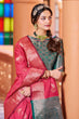 Load image into Gallery viewer, Most Stunning Dark Pink Soft Banarasi Silk Saree With Twirling Blouse Piece Bvipul