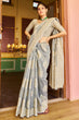 Load image into Gallery viewer, Comely Grey Linen Silk Saree With Excellent Blouse Piece Bvipul