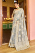 Load image into Gallery viewer, Comely Grey Linen Silk Saree With Excellent Blouse Piece Bvipul