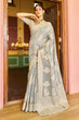 Load image into Gallery viewer, Comely Grey Linen Silk Saree With Excellent Blouse Piece Bvipul