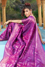 Load image into Gallery viewer, Outstanding Purple Soft Banarasi Silk Saree With Phenomenal Blouse Piece Bvipul