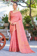 Load image into Gallery viewer, Opulent Pink Pashmina saree With Effervescent Blouse Piece Bvipul