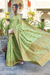 Load image into Gallery viewer, Glorious Pista Pashmina saree With Gossamer Blouse Piece Bvipul