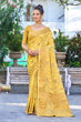 Load image into Gallery viewer, Delightful Yellow Pashmina saree With Seraglio Blouse Piece Bvipul