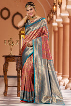 Load image into Gallery viewer, Inspiring Multicolor Kanjivaram Silk Saree With Luxuriant Blouse Piece Bvipul