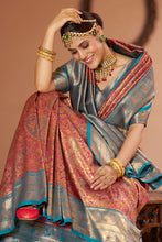 Load image into Gallery viewer, Inspiring Multicolor Kanjivaram Silk Saree With Luxuriant Blouse Piece Bvipul