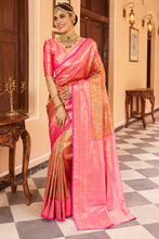 Load image into Gallery viewer, Sempiternal Multicolor Kanjivaram Silk Saree With Serendipity Blouse Piece Bvipul