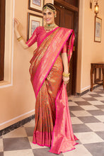 Load image into Gallery viewer, Sempiternal Multicolor Kanjivaram Silk Saree With Serendipity Blouse Piece Bvipul