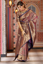 Load image into Gallery viewer, Twirling Multicolor Kanjivaram Silk Saree With Mellifluous Blouse Piece Bvipul