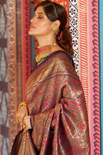 Load image into Gallery viewer, Twirling Multicolor Kanjivaram Silk Saree With Mellifluous Blouse Piece Bvipul