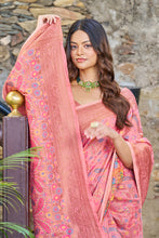 Load image into Gallery viewer, Super classy Pink Pashmina saree With Exuberant Blouse Piece Bvipul