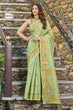 Load image into Gallery viewer, Adoring Pista Pashmina saree With Gratifying Blouse Piece Bvipul