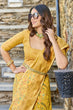Load image into Gallery viewer, Desuetude Yellow Pashmina saree With Ratatouille Blouse Piece Bvipul