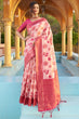 Load image into Gallery viewer, Glowing Baby Pink Organza Silk Saree With Lissome Blouse Piece Bvipul