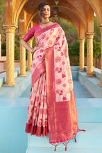 Load image into Gallery viewer, Glowing Baby Pink Organza Silk Saree With Lissome Blouse Piece Bvipul